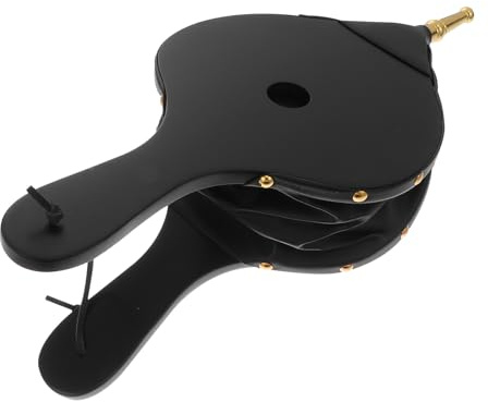 Operitacx Fuelle Manual de Madera para Chimenea Tubo Dorado Soplador de Aire para Barbacoa Portátil Herramienta Manual para Controlar Fuego en Exteriores para Estufa y Camping