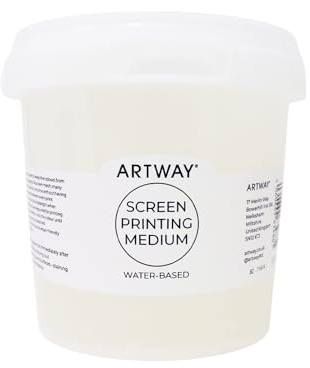 Artway Acrylic Screen Printing Medium 1 Litre | Mix with Any Acrylic to Print on Paper, Card & Board – Reduces Blocking, Non-Toxic