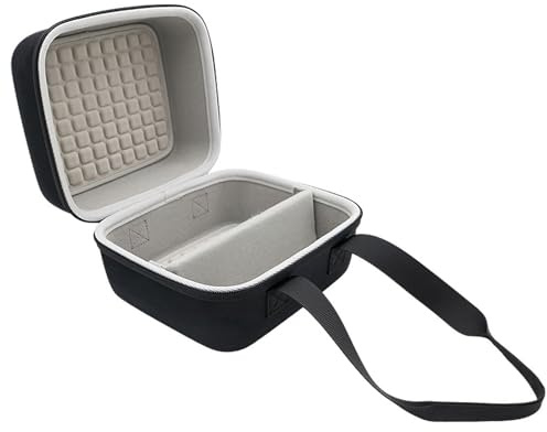 carotoe Bolsa de almacenamiento de viaje a prueba de golpes para proyector pequeño, ligera, a prueba de polvo, accesorios de repuesto, funda de transporte para proyector a prueba de golpes