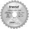 Trend Construction Circular Saw Blade, 184mm Diameter, 30mm Bore, 30 Teeth, 2mm Kerf, +15° Hook, TCT, Medium Finish, CSB/NC18430A