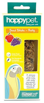 Critters Choice Birds Seed Sticks Natural Nutritious Tasty Gnawing Nibbling Healthy Non Toxic Treat Chew for Large & Small Parrots - Pack of 2
