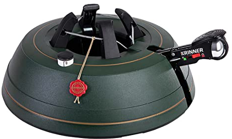 KRINNER® Ultra Grip XL Christbaumständer Weihnachtsbaumständer inkl. Einseiltechnik Fußpedal mit Sicherungsglocke und 4,5 Liter Wassertank für Baumhöhe bis 3,0m Made IN Germany 94245, Grün (Matt)
