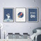 EXQULEG 3er Set Kinderposter Ohne Rahmen Wandbilder Astronaut Raumschiff Weltraum Bilder Kinderzimmer Babyzimmer Wanddeko (30 * 40cm)