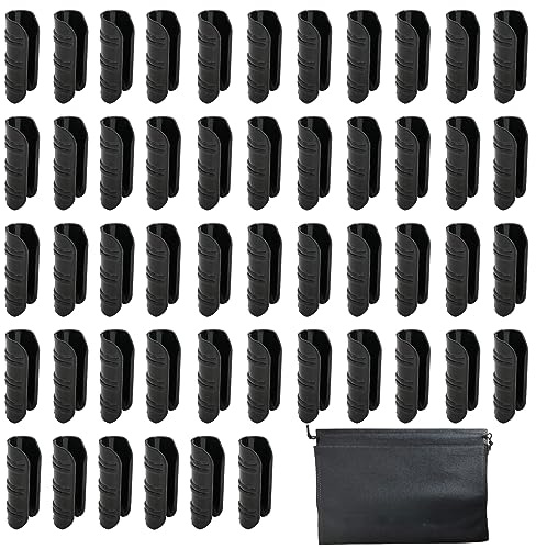 60 PCS Greenhouse Tube Clip with storage bag, 3/4 inch Black ABS Snap Garden Pipe Film Clip, Buildings Frame Winter Cover Clip for for Greenhouse Film, Sunshade Nets, Frame Shelters