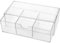 Organizer Cosmetici, Scatola Portaoggetti per Bagno Trasparente 3 Scomparti con Cassetti, Organizer da Tavolo Impilabile per Bagno, Porta Dischetti Cotone in Plastica PET