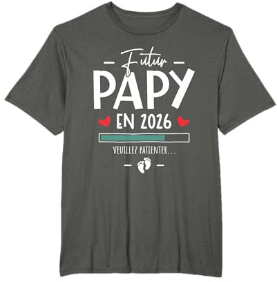 Futur Papy en 2026 - Annonce Grossesse Bébé à la Famille T-Shirt