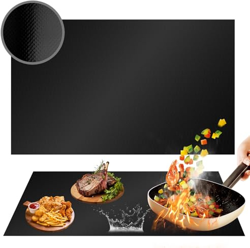 GOTDYBST Stor silikon induktionshäll skyddsmatta: 54 x 90 cm spisskydd induktionsfält, induktionsskyddsmatta, silikonglasfibermaterial, värmebeständig värmeisolerad dyna