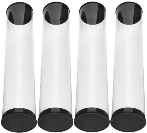 LIGIGWASH Golf Ball Display Barrel 4pcs Pvc Clear Tube with Caps for Five Golf Balls Golf Sessions and Collection Storage