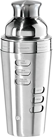Oggi 23-Ounce Stainless Steel Cocktail Shaker, Silver