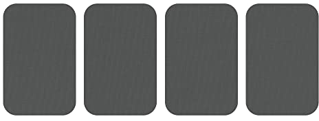 dalipo 05009 - Bügelflicken 4er-Pack, ca. 7,6x4,9cm, dunkelgrau