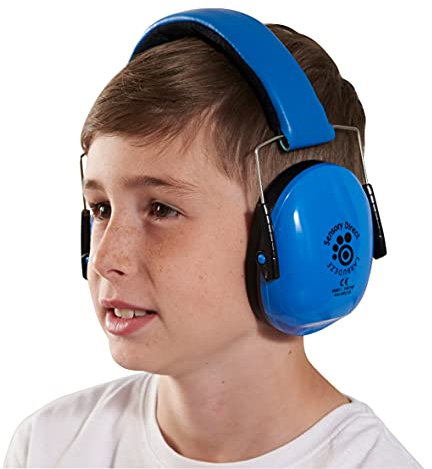 Sensory Direct Ear Defenders - Light Blue, Noise Cancelling Headphone Protection for Kids & Adults with Sensory Integration, Autism, ASD, Asperger's & Sensory Processing Disorder