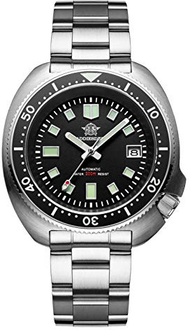 ADDIESDIVE Montre Automatique Homme NH35A Verre Saphir Luxueux Montre de plongée Tortue Montre analogique Homme - Noir