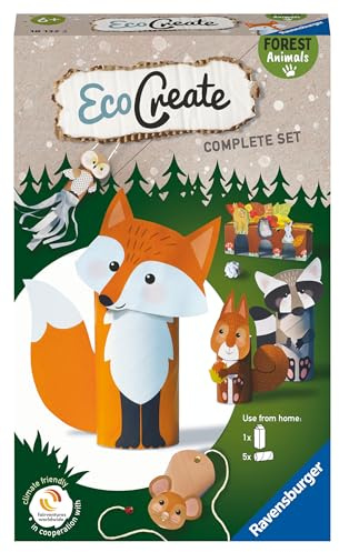 Ravensburger - EcoCreate Mini, Animali della Foresta, 6+ Anni, Multicolore 181322