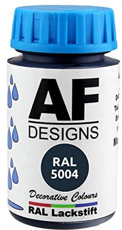 Alex Flittner Designs Vernice RAL 5004 nero opaco 50 ml legno metallo mobili bagno vernice ritocco vernice di riparazione