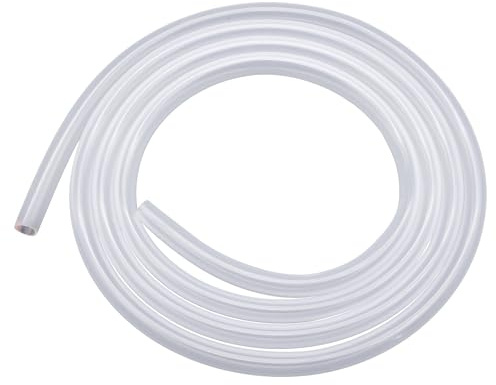 Hosifiy Transparent silikonslang, livsmedelskvalitet flexibel silikonslang 8 mm ID x 12 mm OD klar silikongummislang för överföring av vattenluft olja, 3 m
