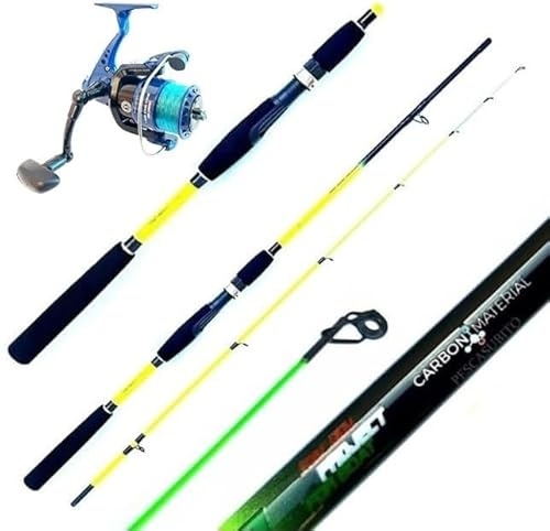 Combo Pesca Seppia Canna 2,10Mt Mulinello con Filo Seppie Calamaro Barca