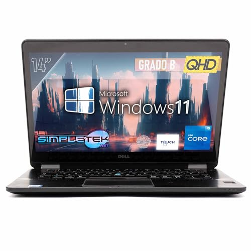 Laptop Dell Latitude E7470 Core i5 Display 14 2K Touch | 16GB RAM SSD 480GB Windows 11 Pro | Keyboard Layout Italian | Fingerprint Reader (Refurbished)