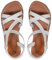DuBiytlk Chaussures Pieds Larges Les Tropeziennes Sandales d'été à fond plat et bout rond pour femmes, bout ouvert, boucle à une ligne Sandale Plate Femme Chaussure Vintage (White, 39)