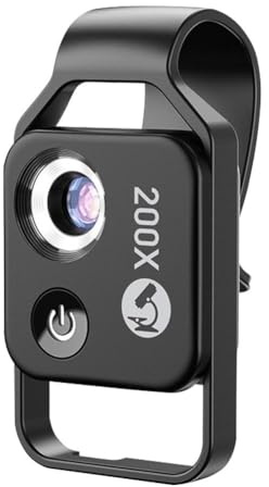 Fin Nano Zoom 200x professionell telefonobjektiv mikroskop för smycken med Jade Clip Teleobjektiv CPL Makro