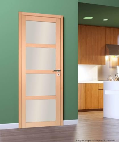Bloc porte NOVA2 4 Vitrages bois hêtre 2040 x 830 droite