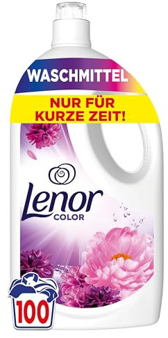 Lenor Flüssigwaschmittel, 100 Waschladungen, Blütentraum, Colorwaschmittel, Langanhaltende Frische & Geruchsentfernung Bei Kaltwäsche
