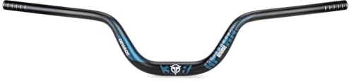 GEWAGE Manubrio Riser 780 mm — Alluminio 6061, Serraggio 31,8 mm, 12° Backsweep, 5 Altezze (25/55/70/90/120 mm) — Largo, Leggero per MTB/Strada/Ibrida (Blue Print, 120mm Rise)