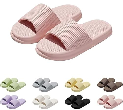 Sonnena Claquettes Hommes Chaussons Femmes Pantoufles de Nuage Léger Pantoufles de Douche Souplesse Sliders Soft Tongs Sandales pour Maison,Jardin,Plage,Piscine