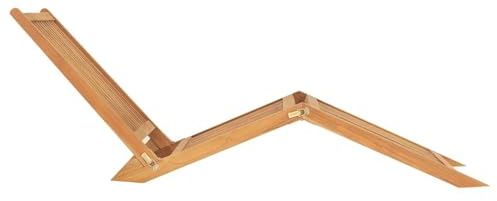 pokgdf Lettino prendisole in legno massello teak per esterni, pieghevole, confortevole, in legno, per terrazze, per esterni, resistente alle intemperie, durevole
