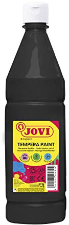 Jovi - Gouache liquide, Bouteille de 1L, Couleur noire