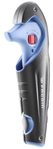 FACOM - Outil à Dégainer Multifonction à Gâchette de 4 à 28mm - 872271PB - Lame Auto-Pivotante à Cran d'Arrêt - Double Sécurité - Avec 5 Lames Auto-Pivotantes et 1 Lame de Couteau de Rechange