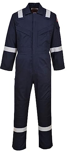 Portwest Mono Super-Ligero, Ignífugo Y Antiestático 210G, Tamaño: XXL, Color: Marino, FR21NARXXL