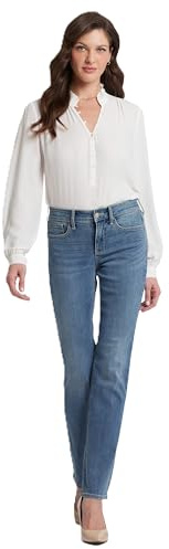 NYDJ Women's Petite Size Marilyn Straight Leg Jeans, Heyburn Wash, 8