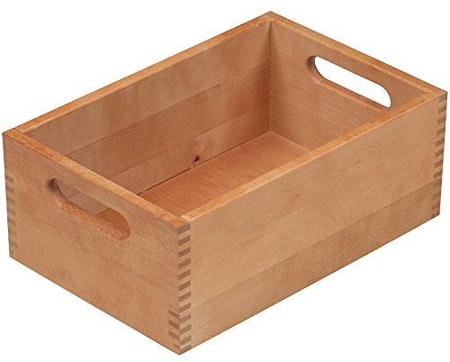 KESPER 18410 Stapelkiste/Allzweckkiste 30 x 20 x 13 cm, Buchenholz/Holzkiste