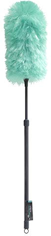 JVL Plumero estático sintético con Poste Extensible, Turquesa,