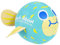 Splash About Kugelfisch Neopren-Aqua-Ball-Poolspielzeug - Blau