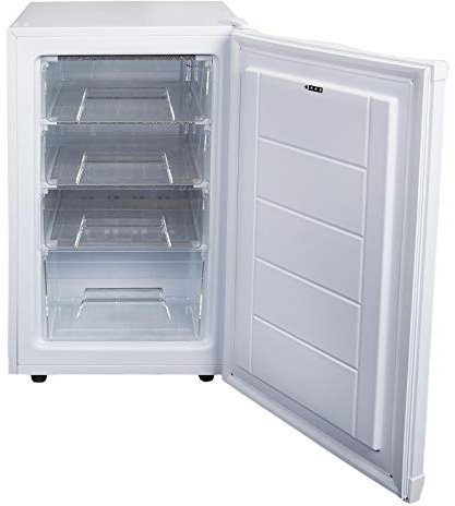 SIA UCF50WH Freestanding Under Counter Freezer, 77L Capacity, 4* Freezer Rating, E Rated, 50cm Wide, Reversible Door, White, 2 Years Parts & Labour Guarantee
