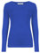 janisramone Womens Ladies Round Neck Long Sleeve T-Shirt Stretchy Plain Fitted Basic Jersey Casual Tee Top Royal Blue