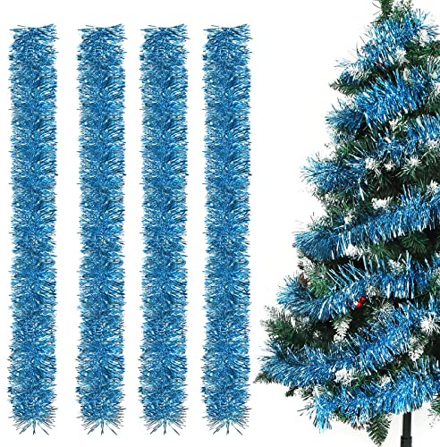 Guirlande de Noël Bluelves, 4 pièces, 2 m, Sapin de Noël, Bleu Clair, Métal, Décoration Intérieure Extérieure