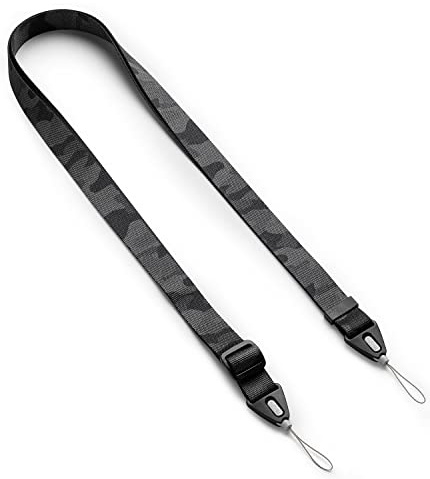 Ringke Shoulder Strap para Cámara y Teléfono, Correa de Hombro Diseñada para Funda iPhone, Lanyard Universal Tipo Bandolera Ajustable y Resistente - Camo Black