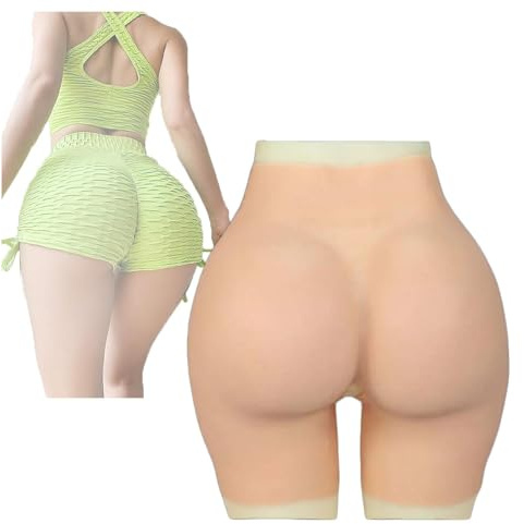 Tex-Eorey Silikon Kroppslyftande Höftbyxor Falska Rumpa Rumpa Skinka Rumpa Shaper Kontroll Shorts för Kvinnor,Brown,One Size