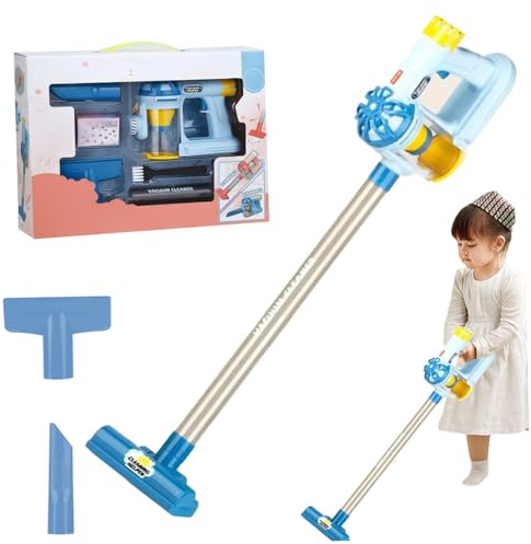Porgeel 1 Set per aspirapolvere per Bambini, 24x5 aspirapolvere Elettrico Staccabile Realistico con aspirazione funzionante, Giocattolo per per Bambini di Costruzione interattiva Che funzi
