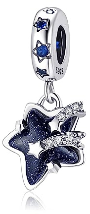Jokmeo Ciondolo charm in argento 925, compatibile con bracciali e collane Pandora e stile europeo, gioiello alla moda per donne.