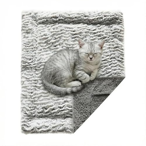 TYXHXTF Panier Chat Coussin Auto-Chauffant, Coussin Chauffant pour Chat, Tapis Chauffant Lavable pour Chien, Chauffante de Voyage pour Garder Les Animaux de Compagnie au Chaud, 60 x 50 cm