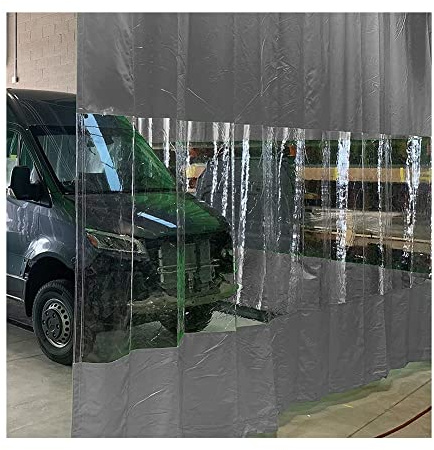 Cortinas divisoras de garaje de vinilo industrial, paneles de lona transparente para uso en exteriores, personaliza tu espacio, gestiona el garaje y las áreas de trabajo de manera eficiente, color