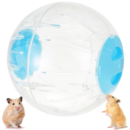 Persiiious hamster Run Ball, Ø 15 cm, gymnastikboll hamster, hamsterhjul träningsboll plast, för racingmus, dvärghamstrar, marsvin, husdjurjogging (blå)