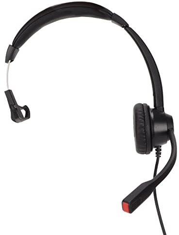 BONKZEBU Casque de Communication Monaural, Suppression du Bruit, Casque de Bureau à Oreille Unique pour la Maison, Noir