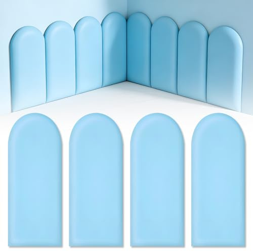 3D-väggpaneler, stoppningspanel, väggstoppning, självhäftande, väggkudde, väggpanel, säng, stoppad platta, självhäftande, väggkudde, väggkudde, väggpanel, stoppad för väggpaneler, sovrum (himmelsblå)