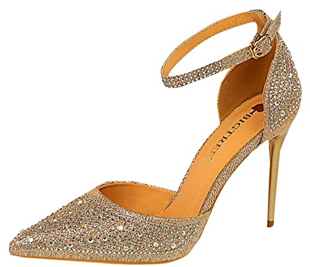 Pumps dam spets sko bröllop skor sexig blingbling lyx klackar skor för kvinnor lackpumps svarta damer