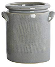House Doctor Blumentopf, Pottery S, Dm: 12/14 cm, h.: 15 cm, Aluminium, hellgrau, 14 x 14 cm