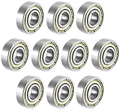 sourcing map 10 Stück Rillenkugellager Kugellager Lager 695Z Doppelschild 5mm x 13mm x 4mm Kugellager Kohlenstoffstahl